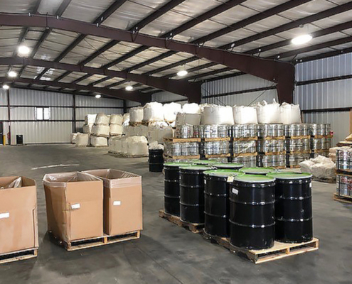 Interior view of a warehouse