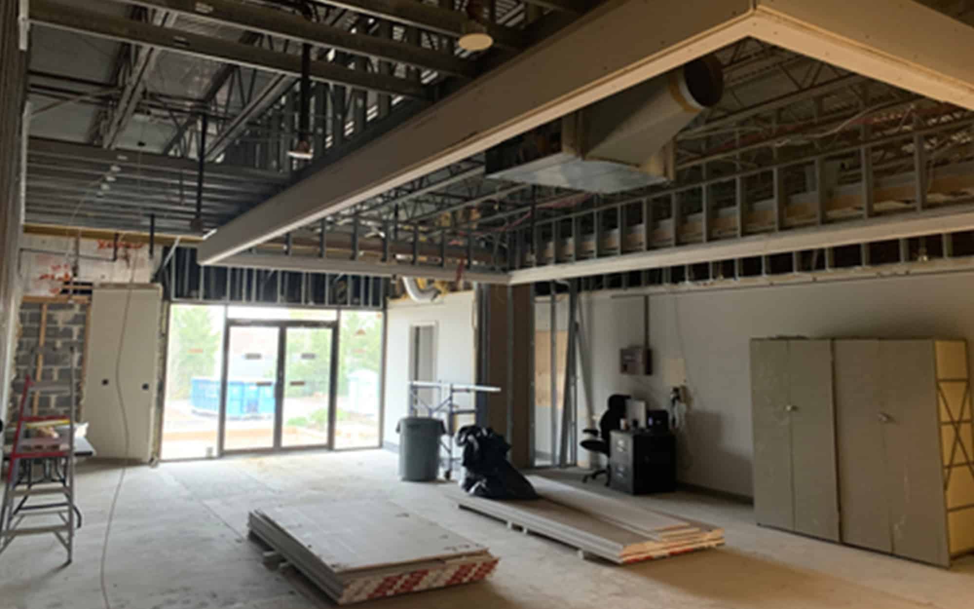 Side view of a new construction