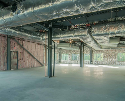 steel frame construction project unfinished